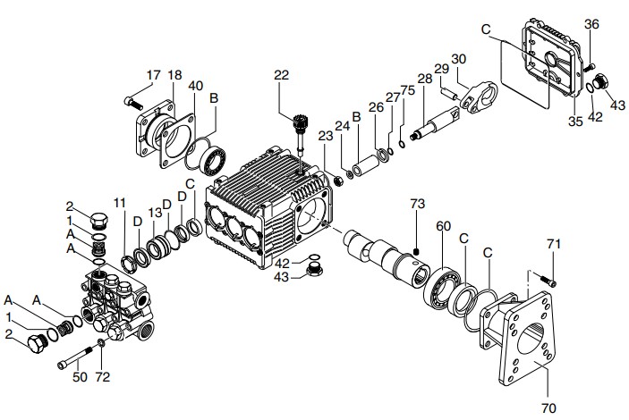 Excell EXWGC3240-1 pump parts